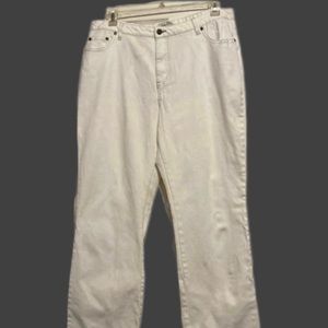 Plus size white jeans